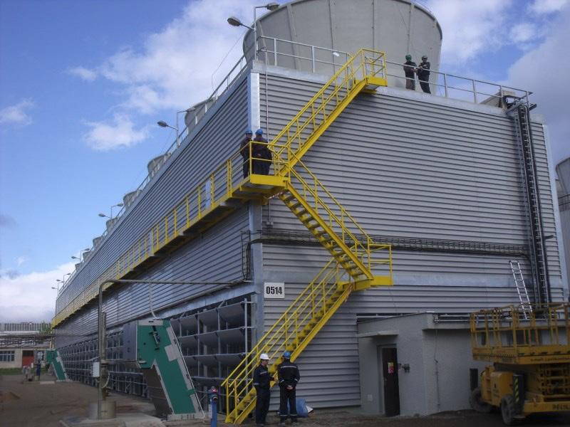 Rekonstrukce vestaveb chladicí věže vodárny 0425 sanace ŽB konstrukcí stavby 0426 ( 2014) Předmětem díla byla kompletní rekonstrukce a intenzifikace ventilátorových chladicích věží (buňky č.