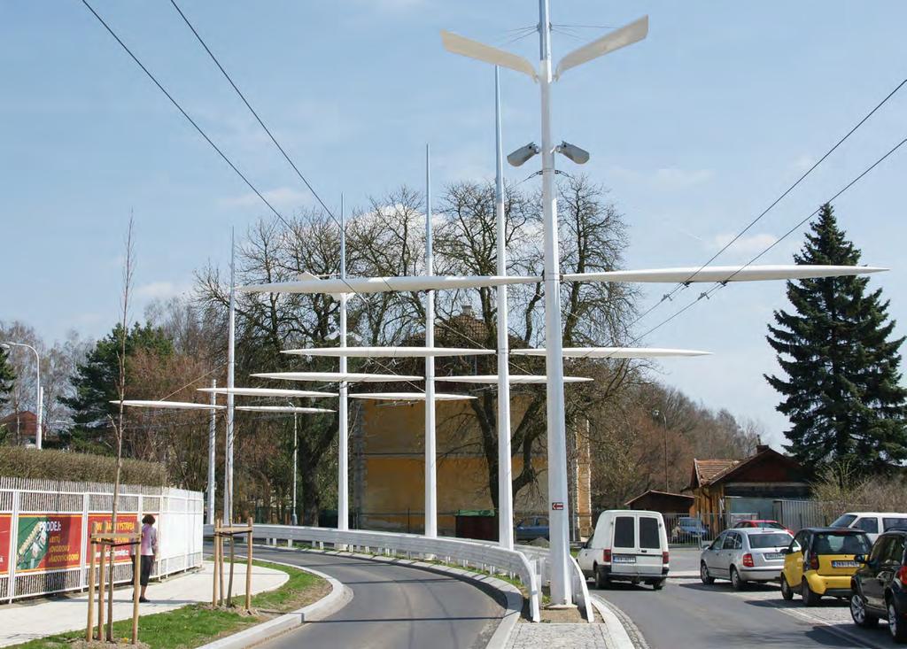Trolejová vedení pro MHD trolejbusová vedení 750 V DC Trolejové vedení prosté s pevným závěsem nekompenzované, omezené využití (například v depech kolejových vozidel) Trolejové