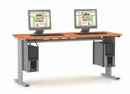 kryt kabeláže Počítačový stůl CUBIC dvoumístný CDSPC16066 750 1600 600 7 018 Kč 2 PC nosič stříbrný 2 kabelová průchodka Počítačový stůl