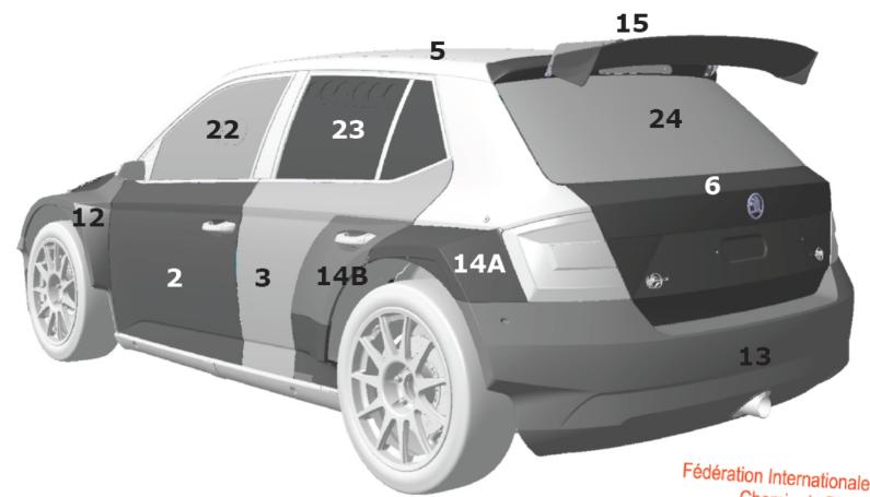 Z vnitřku podběhů kol, z motorového prostoru a ze zavazadlového prostoru mohou být odstraněny zvukově izolační materiály.