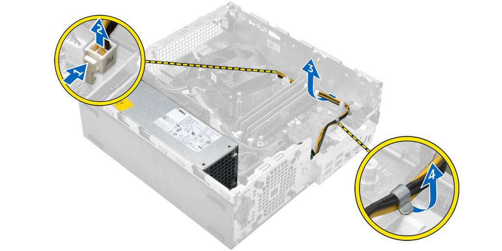 4. Vyjmutí jednotky PSU: a.