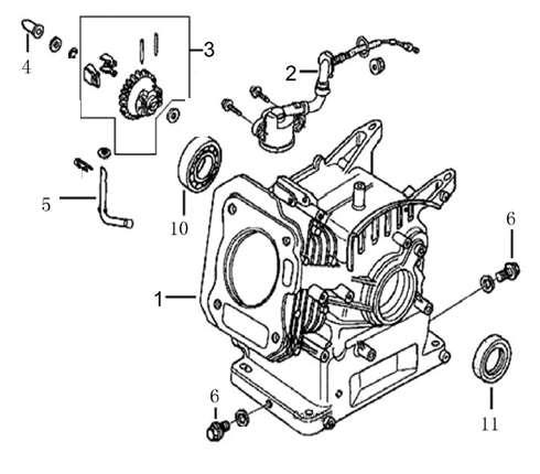 1 H3230-101 Hlava válce Cylinder head 2 H3230-102 Těsnění hlavy válce Cylinder head gasket 3 H3230-103 Ventilové víko Cylinder head cover 4 H3230-104 Těsnění ventilového víka Cylinder head cover