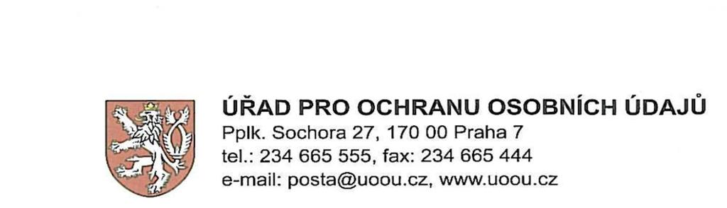 /UOOUX008ECL0* Č.j. : UOOU 01254/15-16 V Praze dne 28. července 2015 Protokol o kontrole Kontrolní orgán: Úřad pro ochranu osobních údajů, se sídlem 170 00 Praha - Holešovice, Pplk.