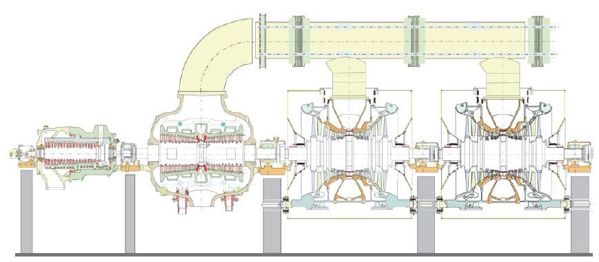 lopatky posledního stupně NT v jaderné elektrárně Temelín mají rozměr 1220 mm (výrobce ŠKODA POWER).