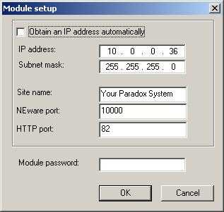 manuál IP 150 Konfigurace IP adresy a portu modulu IP150 Pozor, zařízení využívá pro interní webserver port 80. Nastavení modulu se provádí na vnitřní síti pomocí programu IP_Exploring_Tools.exe.