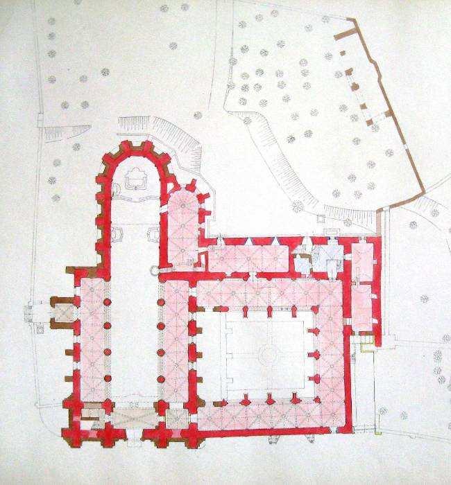 X. 3. Mapová příloha Stavebně historického průzkumu kostela a proboštství NOVOSADOVÁ, O. / LÍBAL, D. / HORYNA, M. / LIŠKOVÁ, A.