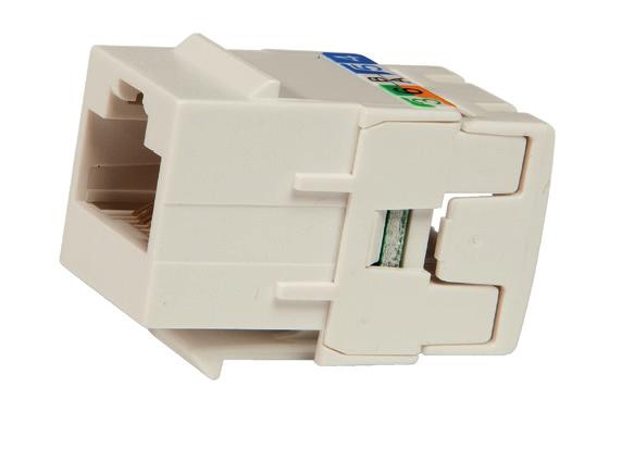 6 250 Mhz garantovaný přenos Gigabit Ethernet a bezproblémová podpora PoE Univerzální modulární keystony RJ