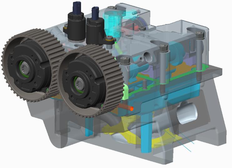 Řešený úkol v 2017: ČVUT v Praze Výpočetní model experimentálního jednoválcového motoru sestavený na základě dílčích validovaných modelů mechanismů motoru EA211 Model