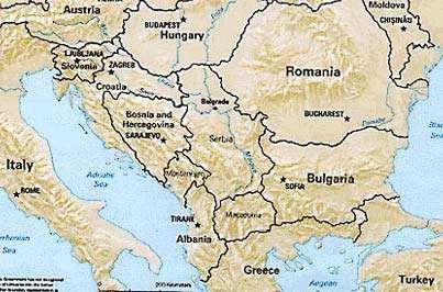 Balkánský poloostrov.
