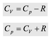 Měrná tepelná kapacita při konstantním tlaku c p C p teplo, které je nutné dodat jednotkovému množství látky při konstantním tlaku, aby se ohřála o 1 K æ H ö C p = 1 ç n è T ø