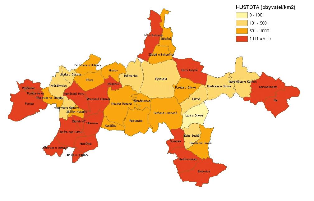 Strana 7681 Orlová 5,19 2 420 466 Poruba u Orlové 5,63 5 542 985 Pet vald Pet vald u Karviné 12,63 6 811 539