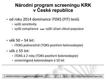 Výsledky screeningu KRK 4.