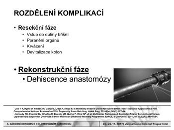 Komplikace v chirurgii kolorektálního karcinomu 4.