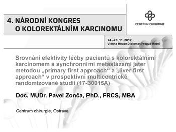 Srovnání efektivity léčby pacientů s kolorektálními karcinomem a