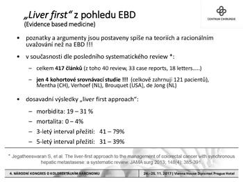 Srovnání efektivity léčby pacientů s kolorektálními karcinomem a
