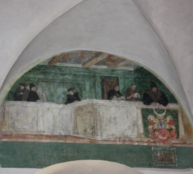 20. Katedra písařů, 1558, malba all secco.