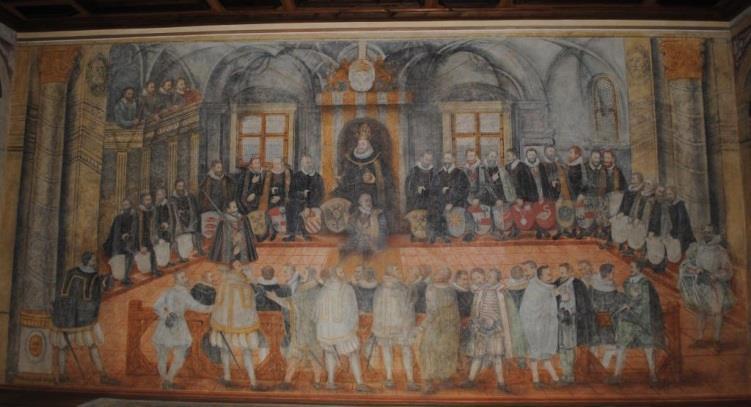 26. Větší soud zemský, malba all secco, 1599 1602.