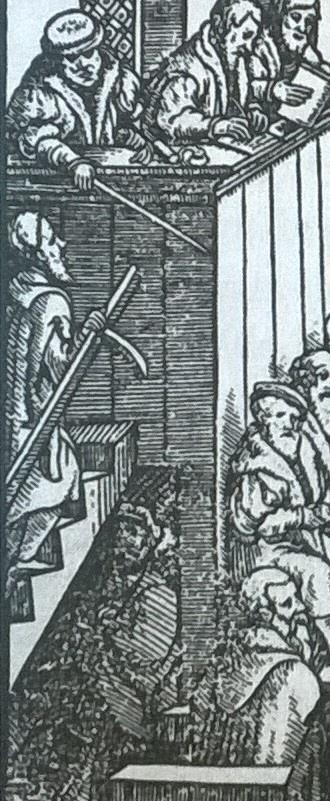 5. Schůdky ke katedře, detail ze Zasedání zemského