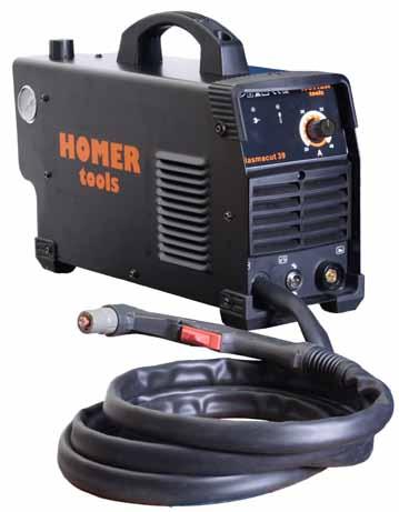 HOMER tools - PLASMA HOMER Plasmacut 39 Plasmový řezací stroj HOMER Plasmacut 39 je určen pro kvalitní řezání materiálů do tloušťky max. 10 mm uhlíkaté oceli.