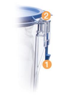 vaku pouze jednou rukou integrovaný podtlakový port na láhvi umožňuje, aby během výměny vaku zůstala hadice na svém místě spojka pacientské hadice o průměru až 11 mm umožňuje odsátí