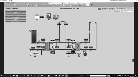 3. TECHNIKA A TECHNOLOGIE V TEPLÁRENSTVÍ Obr. 5 Vzdálené sledování chodu technologie domovní předávací stanice SYMPATIK (pohled na dispečink WebHeatControl) Obr.