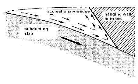 Exhumace eklogitu - mechanismus exhumační kanál (Schwartz, 2001) viskozita 10 20 Pas, hustotní kontrast 0,5 g/cm 3, šířka kanálu 10 km exhumace 0,5 cm/rok model