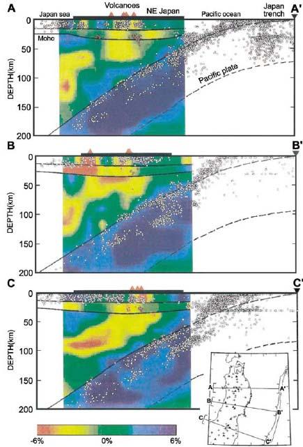 Seismická tomografie subdukční deska se