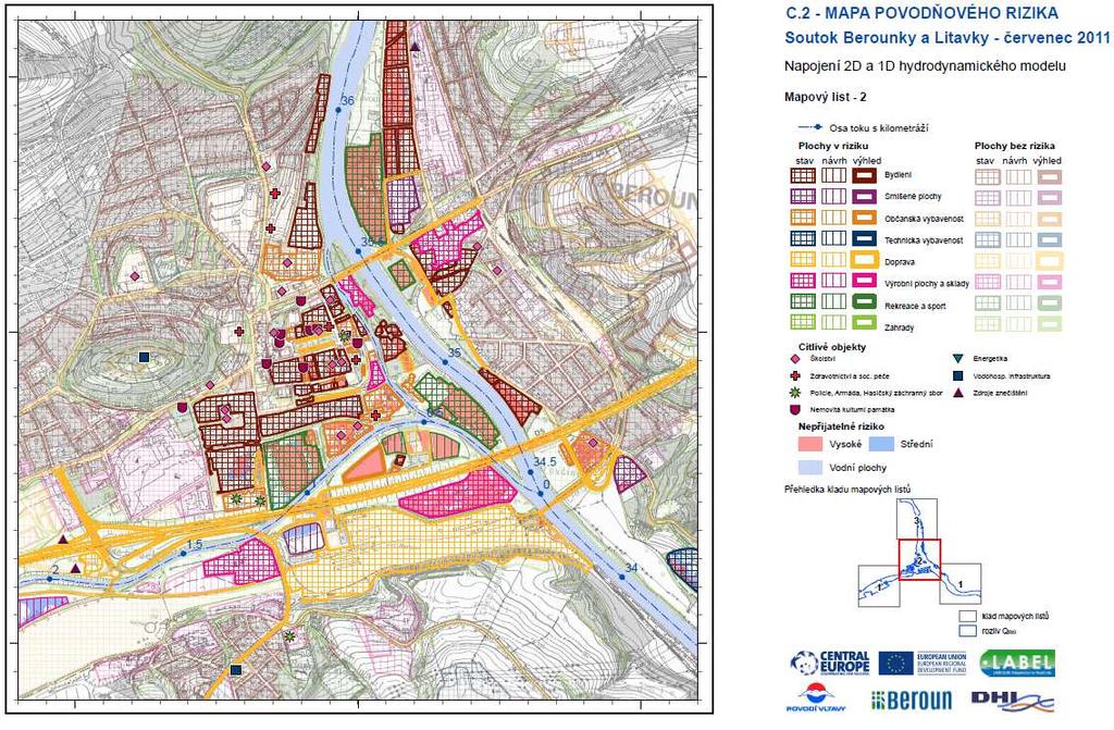 Mapy povodňových rizik Promítnutí map ohrožení do existujících územních plánů určení