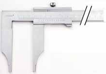 Posuvné měřítko stupnice matně chromovaná zvýšené vodicí lišty nonius 0,05, délka 39 Zajišťovací šroub nahoře Rozsah měření élka měřicí čelisti Nonius /palec Kalibrace 150 40 0,05 / 1/128