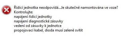 Po přečtení závad a tím ověření funkčnosti systému, bylo provedeno spojení s řídící jednotkou ABS a čtení měřených hodnot.