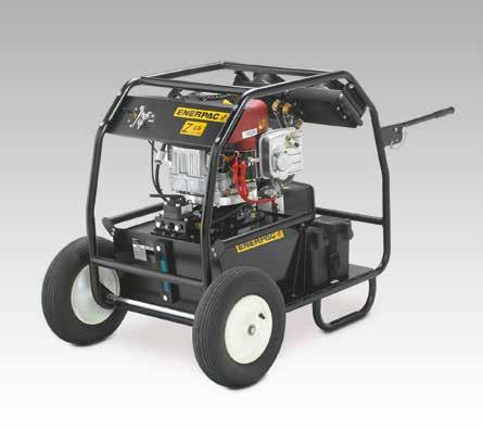 Hydraulické čerpadlo s benzínovým motorem Na obrázku: ZG6440MX-BCFH ZG6 série Objem nádrže: 40 litrů Průtok při provozním tlaku:, l/min Výkon motoru: 9,7 kw Maximální provozní tlak: 700 bar Stabilní