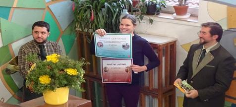 Vyhlášení proběhlo u nás ve škole ve středu 6. prosince. Obdrželi jsme dárkový certifikát na program Lesů hl. m. Prahy pro celou školu.