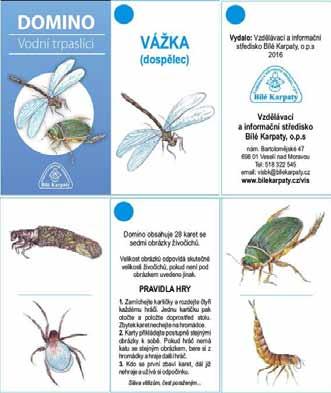 8. PUBLIKAČNÍ ČINNOST Tvorba propagačních a metodických materiálů: Vydání domina vodní trpaslíci domino se stručnými