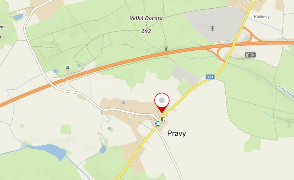 na mapě
