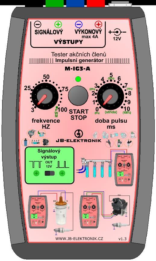 Tester akčních členů impulsní generátor Tester pro paralelní diagnostiku.