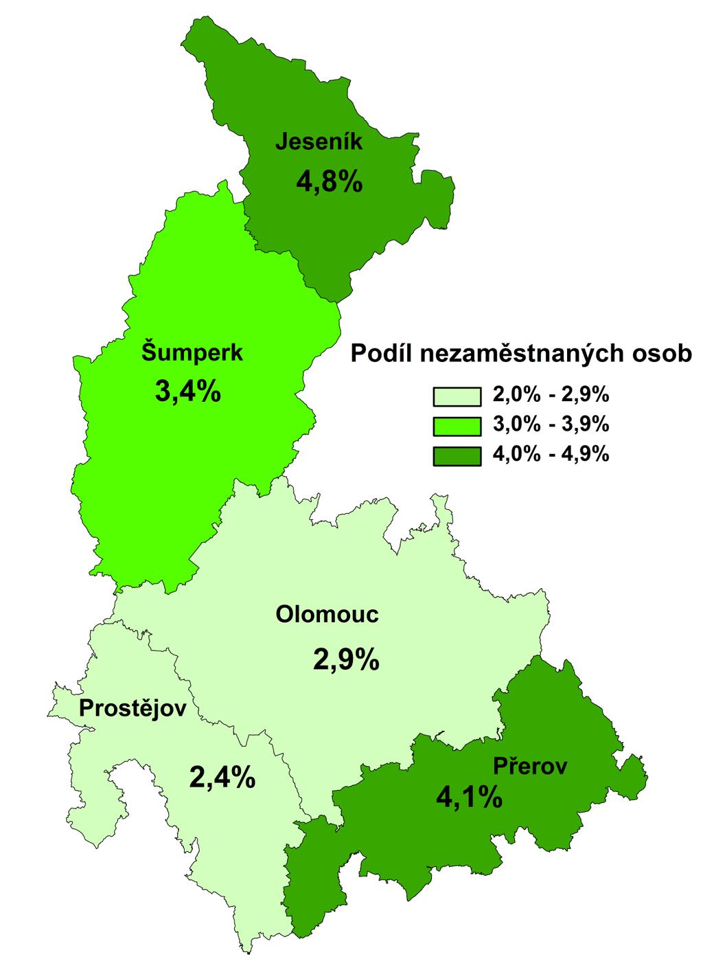 3. MAPA - Podíl nezaměstnaných