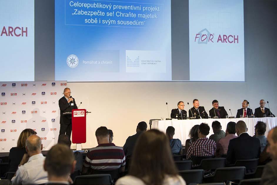 VELKÁ KONFERENCE FOR ARCH 2018 Důležitý veletrh pro Cech MZS-ČR For Arch 2018 a velká konference o novém celorepublikovém preventivním projektu Zabezpečte se! Chraňte majetek sobě i svým sousedům.