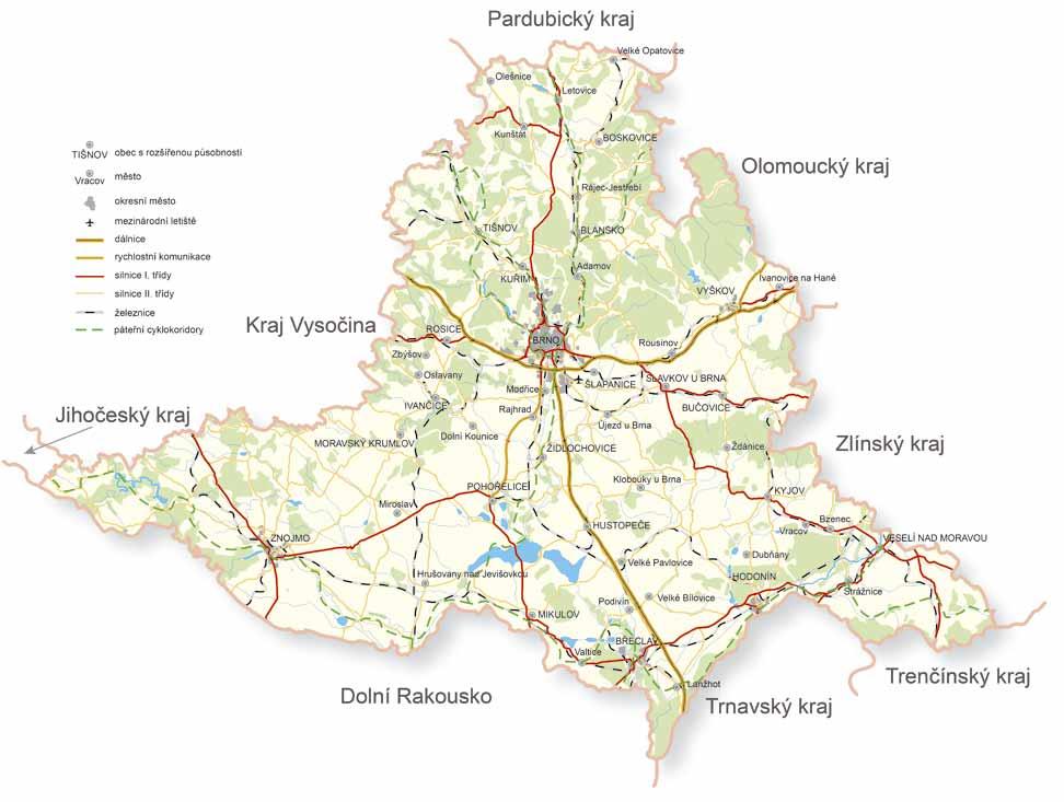 1 Stručná charakteristika Jihomoravského kraje Základní informace o Jihomoravském kraji v roce 2017 Jihomoravský kraj (JMK) se rozkládá v jihovýchodní části České republiky při hranicích s Rakouskem