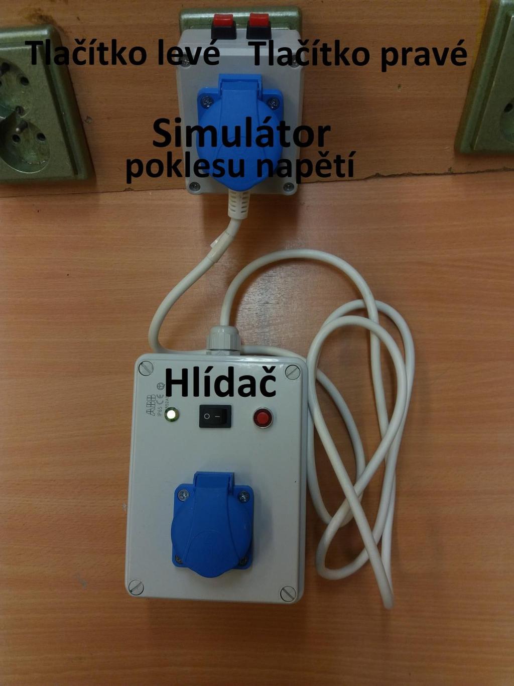 7.2 Sestava simulátoru poklesu napětí a hlídače impedanční smyčky Obrázek 6 - Sestava simulátoru poklesu napětí a hlídače impedanční smyčky Simulátor poklesu napětí slouží pouze pro demonstraci