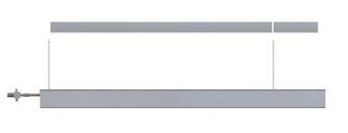 Existují dva odlišné typy krytů, jeden pro panely šířky 300, 600 a 900 mm, jiný pro šířku panelu 1200 mm. Obr. 3.27 Kryty pro panely šířky 300, 600 a 900 mm Místo vložení krytu Obr.