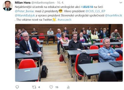 Součástí programu byl i workshop Twitter v urologii, který zájemcům umožňoval praktické seznámení s touto moderní sociální sítí.