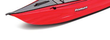 Celý je krytý neodnímatelnou palubou a vybavený pohodlnou sedačkou. K pádlování je ideální použít seakajakové dvojpádlo. EN FRAMURA is the fastest kayak produced by GUMOTEX.