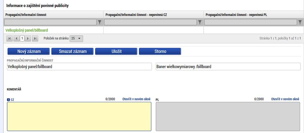 vyplnit prostřednictvím tlačítka vykázat změnu/přírůstek.