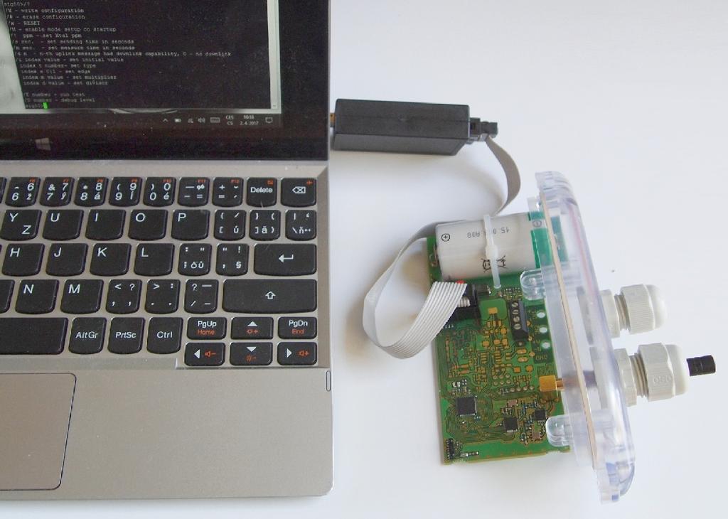 Obr. 3: Konfigurace modulu přes USB port počítače 3.1.