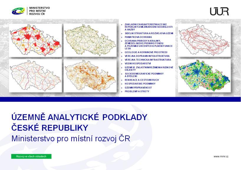 Politika územního rozvoje ČR a související územně analytické podklady ČR Územně analytické podklady ČR ÚÚR zpracovává územně analytické podklady České republiky.