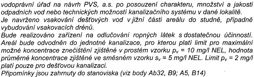 12 vodoprávní úøad na návrh PVS, a.s. po posouzení charakteru, množství a jakosti odpadních vod nebo technických možností kanalizaèního systému v dané lokalitì.