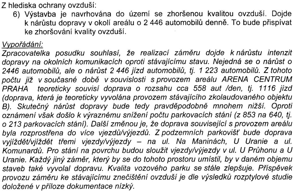 20 stavební povolení bude vypracována nová akustická studie. Na základì tohoto požadavku budou v této studii izofony pøekresleny do mapového podkladu.