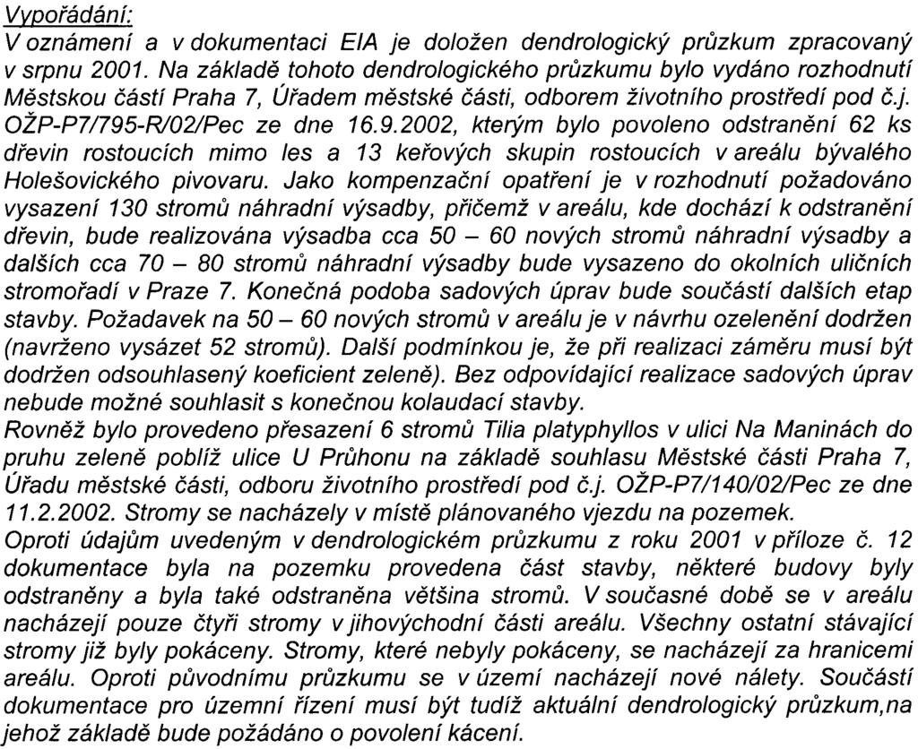 9) Doporuèení zvážit vhodnost pøedloženého zámìru vzhledem k pøedpokládanému dopravnímu nárùstu na komunikaèních sítích a celkovému zvýšení dopravní zátìže v dané lokalitì.