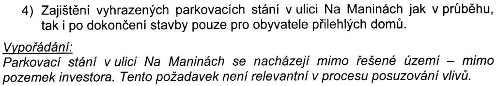 Doøádání: Požadavek na filtraci výduchù z podzemních garáží, ze spalování zemního plynu a z dieselagregátù není oprávnìný, nebo není vyžadován legislativou.