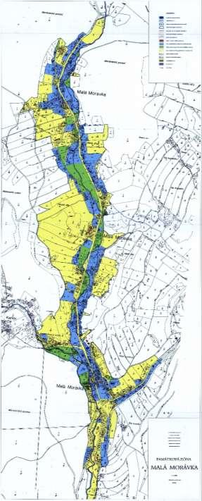 VPZ Malá Morávka - VPZ od roku 1995-64 KP, z toho 55 chalup a venkovských domů, 3 návrhy - údolní lánová